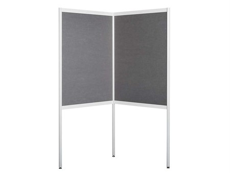 Postervägg, grå plastskiva