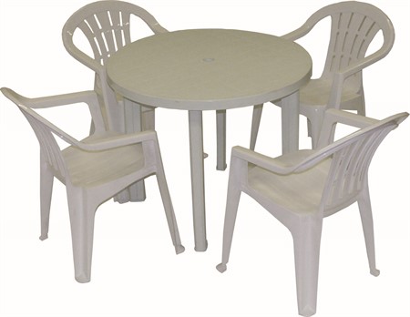 Garden furniture, plactic, white
